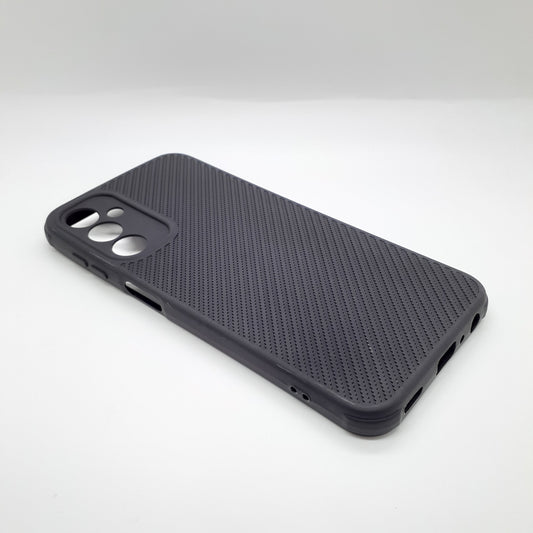 Samsung A24 Carbon Fiber texture Hard Rubber armour back cover shock-porof case