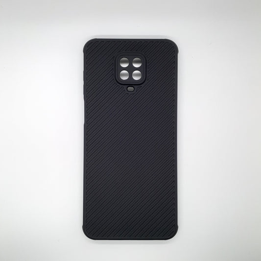 Redmi Note 9 Pro Carbon Fiber texture Hard Rubber armour back cover shock-porof case