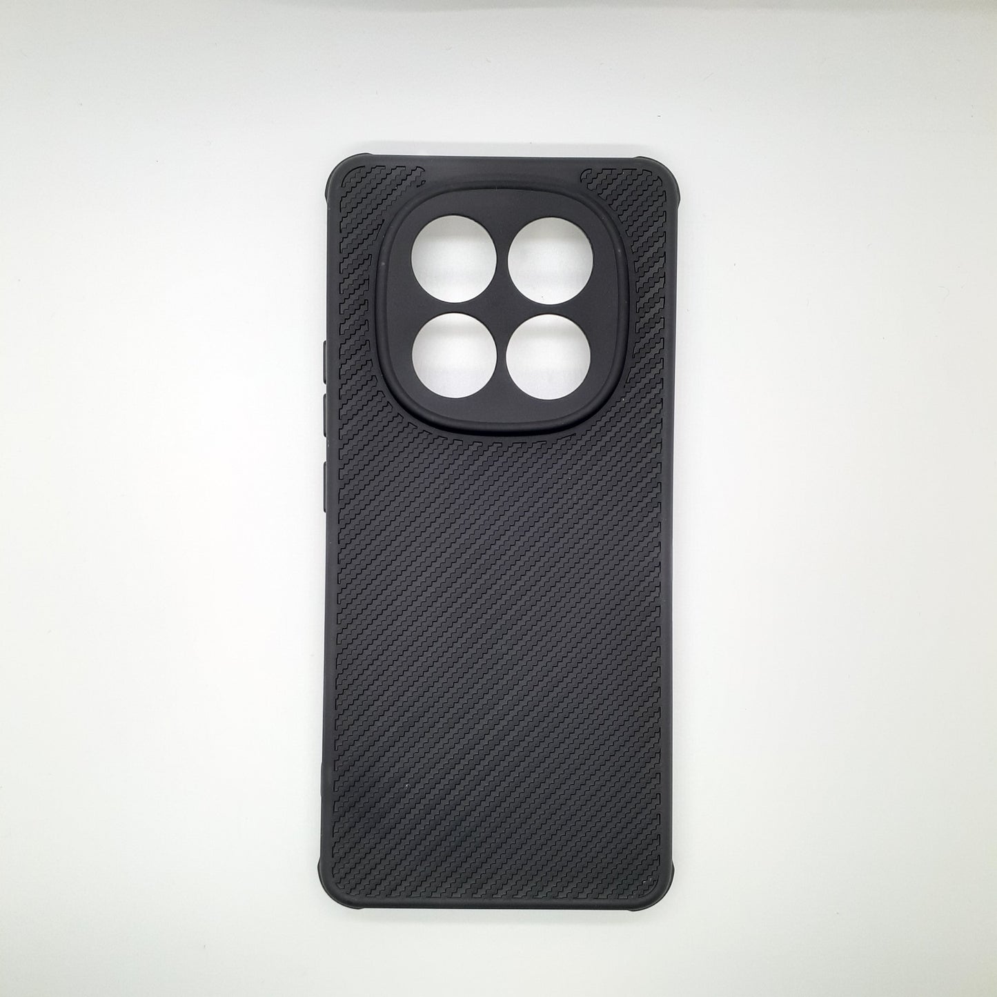 Redmi Note 14 Pro 5G Carbon Fiber texture Hard Rubber armour back cover shock-porof case