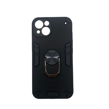 iPhone 13 Hard PC Shockproof Case with Ring Holder - Slim Back Cover