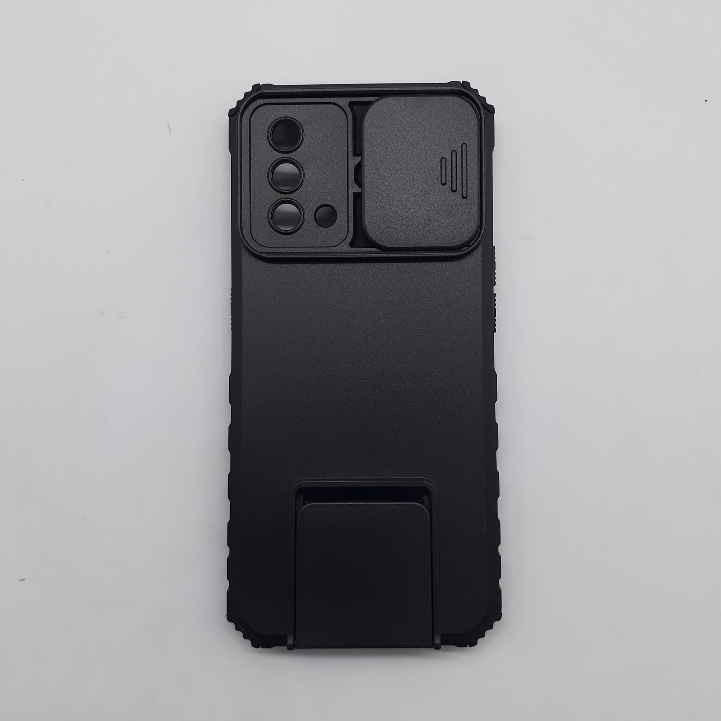 OPPO A74 4G 5G Heavy Duty Shockproof Case Sliding Camera Cover Wallet Phone Kickstand 360 Ring Stand