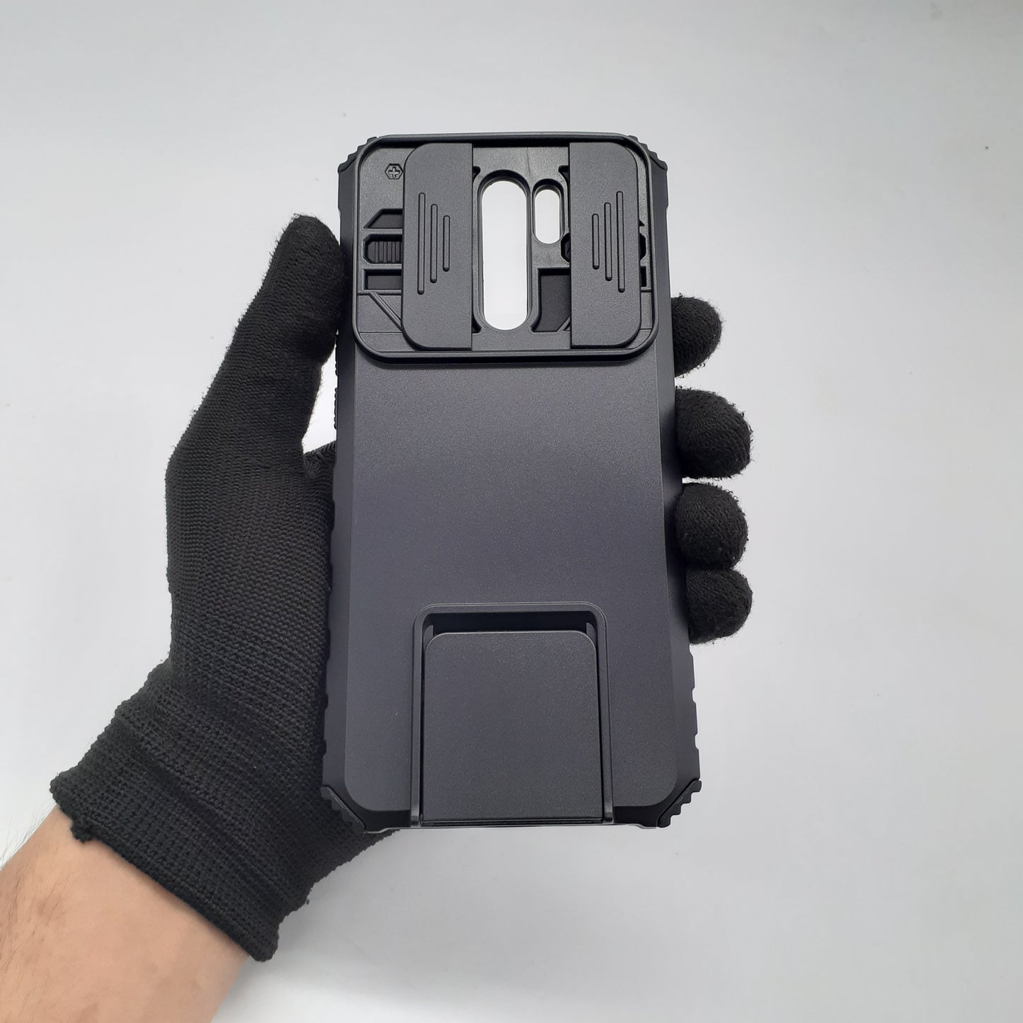 Redmi 9 Shockproof Magnetic Ring Holder Kickstand Camera Protection Slide Cover Full Body Armor Bumper Case
