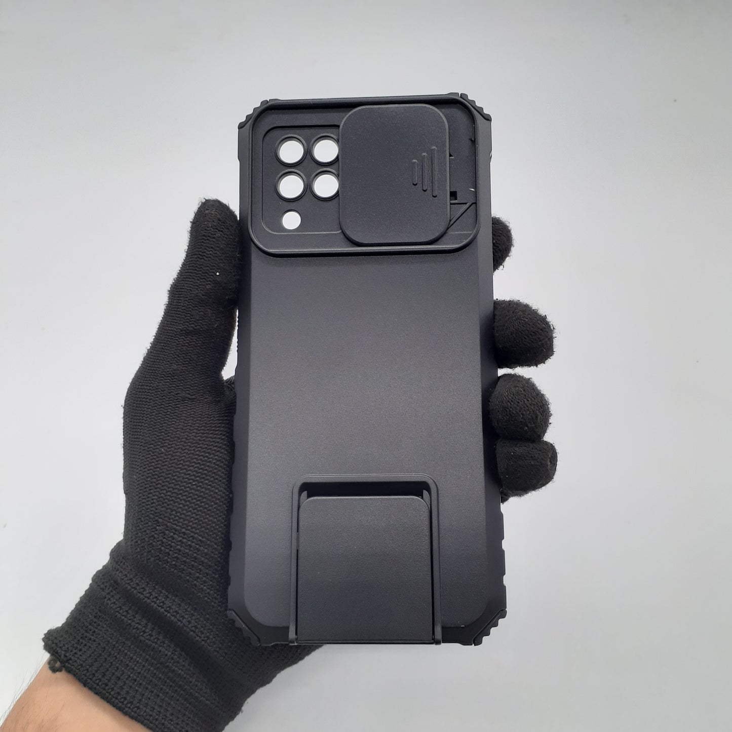 Samsung A42 5G Case Camera Lens Slide Protector Ring Holder Kickstand Heavy Duty Military Grade Shockproof PC Rugged Bumper