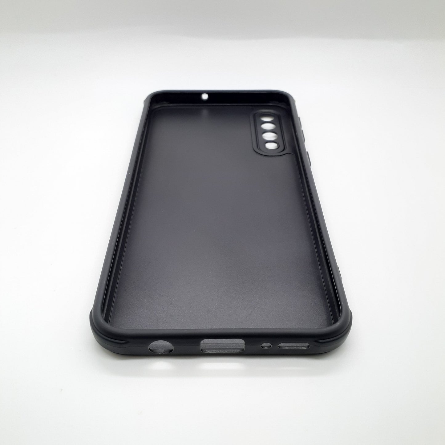 Samsung A50 Carbon Fiber texture Hard Rubber armour back cover shock-porof case