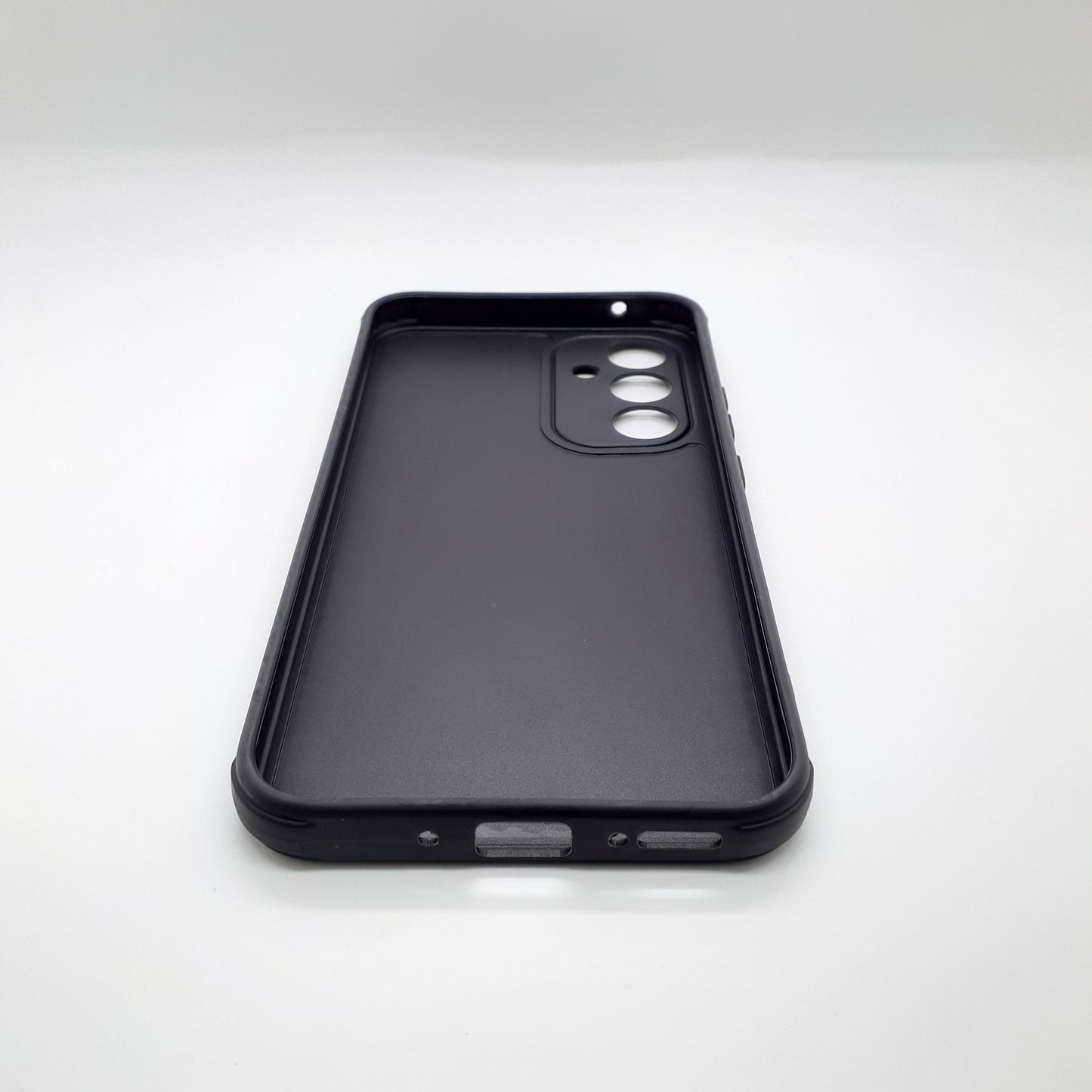 Samsung A54 Carbon Fiber texture Hard Rubber armour back cover shock-porof case