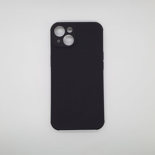 iPhone 13 Carbon Fiber texture Hard Rubber armour back cover shock-porof case
