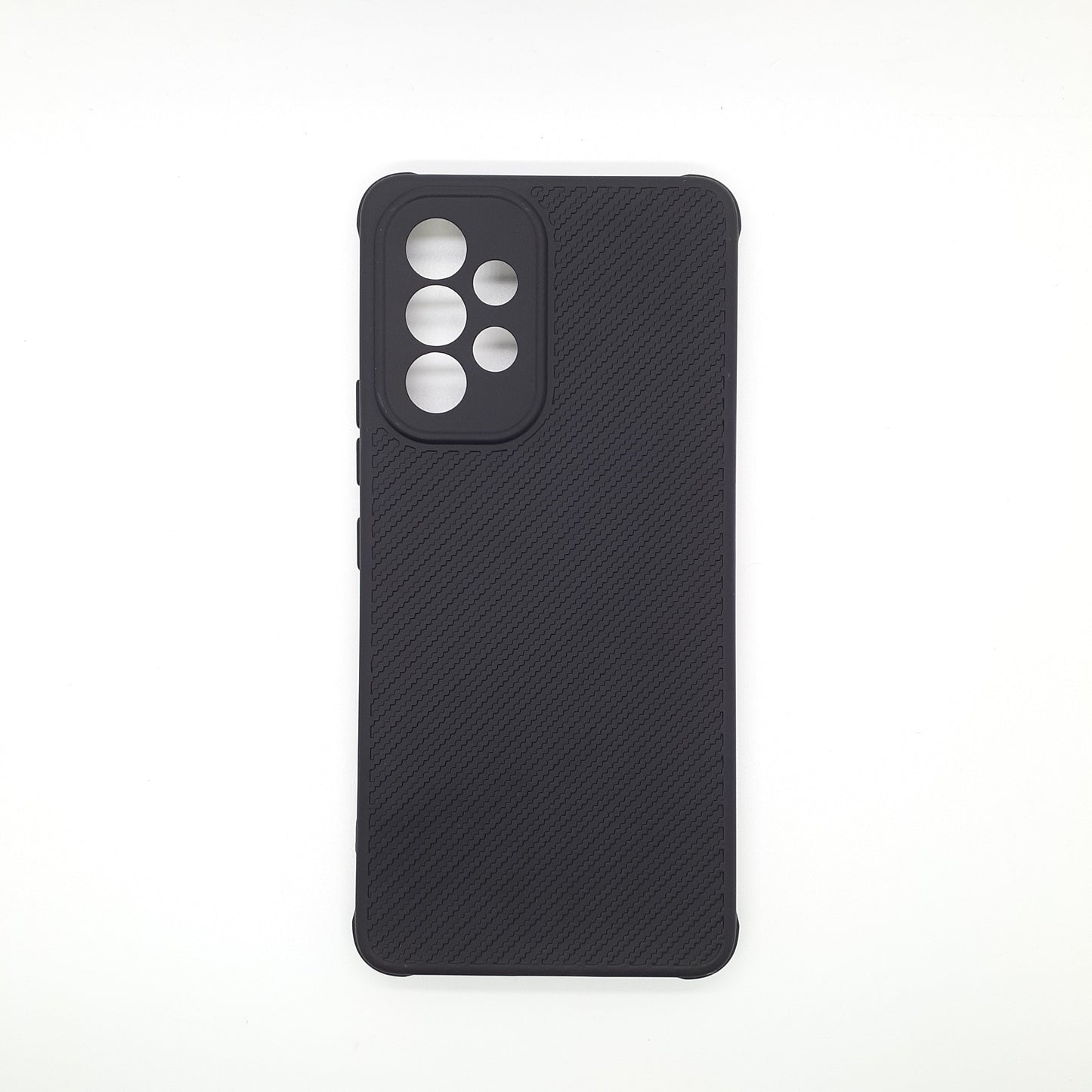Samsung A53 Carbon Fiber texture Hard Rubber armour back cover shock-porof case