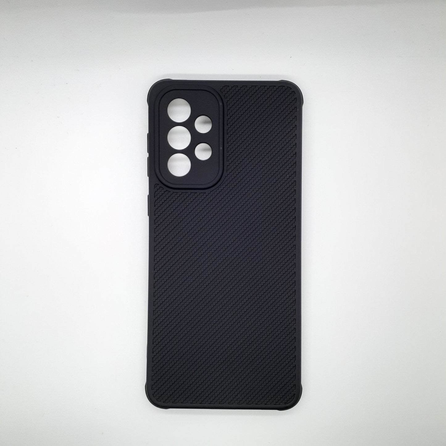 Samsung A33 5G Carbon Fiber texture Hard Rubber armour back cover shock-porof case