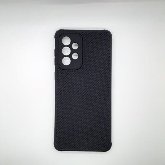 Samsung A33 5G Carbon Fiber texture Hard Rubber armour back cover shock-porof case
