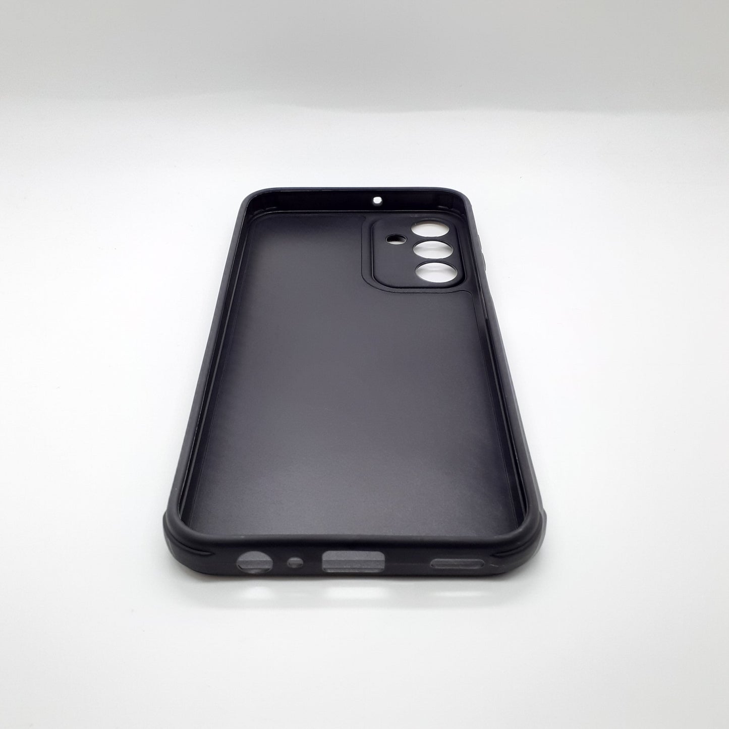 Samsung A15 Carbon Fiber texture Hard Rubber armour back cover shock-porof case