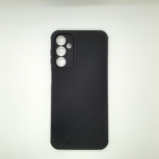 Samsung A24 Carbon Fiber texture Hard Rubber armour back cover shock-porof case
