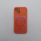 iPhone 15 Orange Back Case - Slim Fit Protective Silicone Shockproof Phone Cover