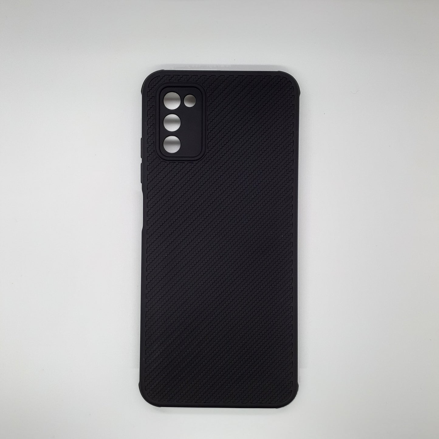 Samsung A03s Carbon Fiber texture Hard Rubber armour back cover shock-porof case