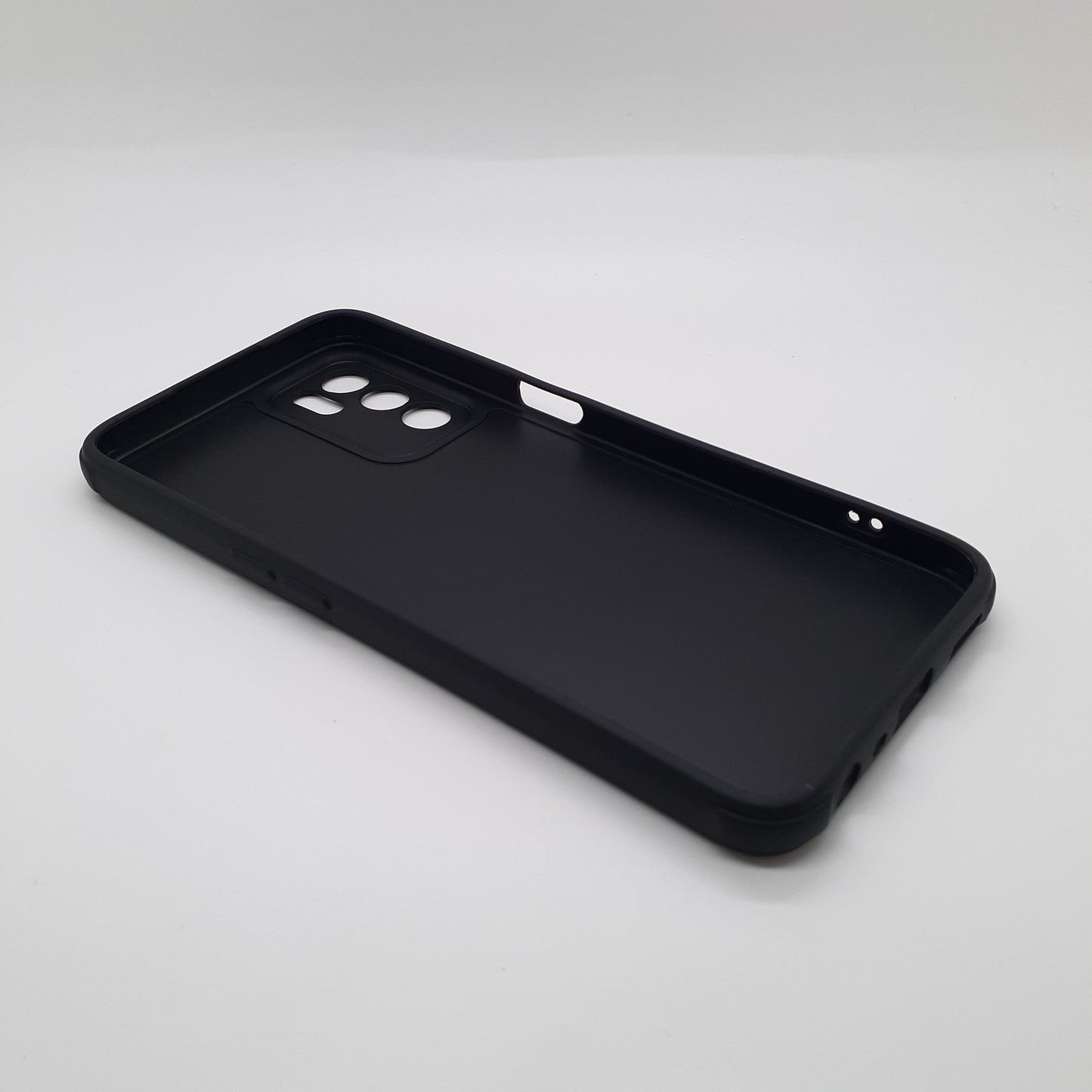 OPPO A16 Carbon Fiber texture Hard Rubber armour back cover shock-porof case