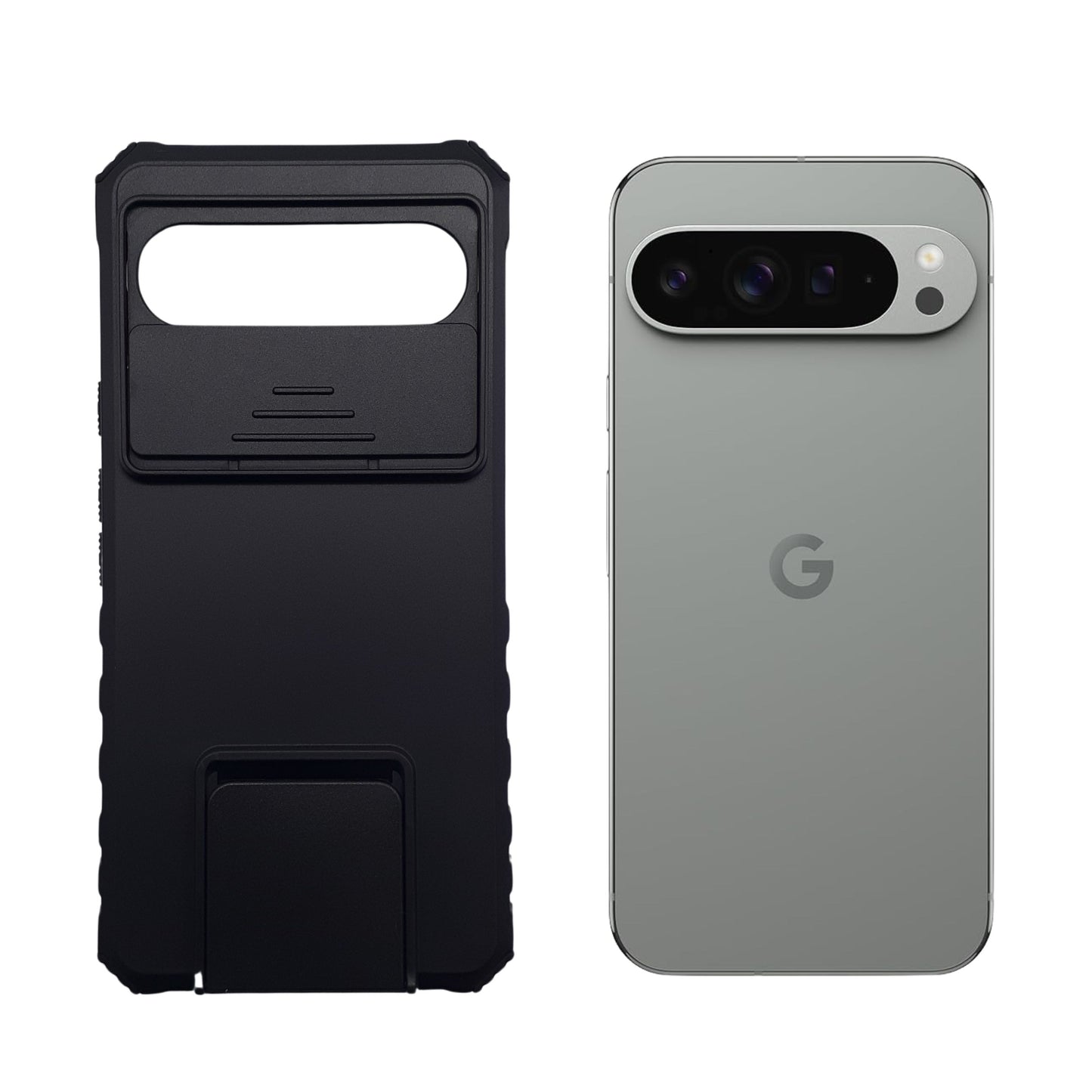 Pixel 9 Pro XL Case Sliding Camera Cover 360 Rotating Kickstand Heavy Duty Shockproof Military Grade Bumper
