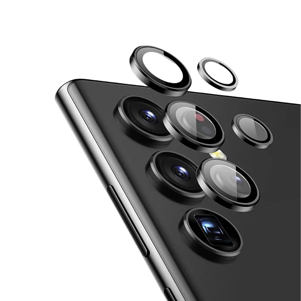 Samsung S22 Ultra Camera Lens Protector, Premium Metal Frame and Tempered Glass, Scratch-Resistant and HD Clarity.