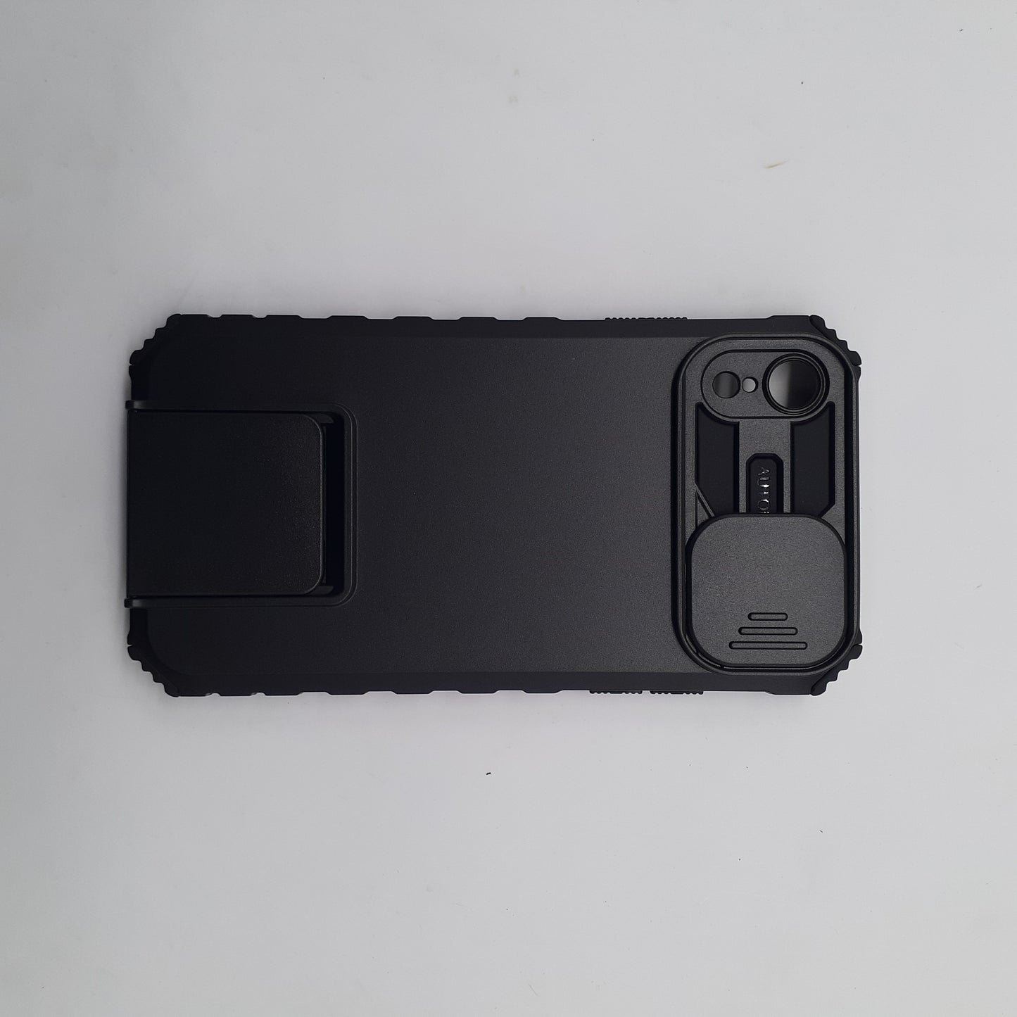 iPhone XR Rugged Protective Case Shockproof Military Grade with Camera Lens Slide Cover Kickstand Hands-Free Viewing Privacy Enhanced