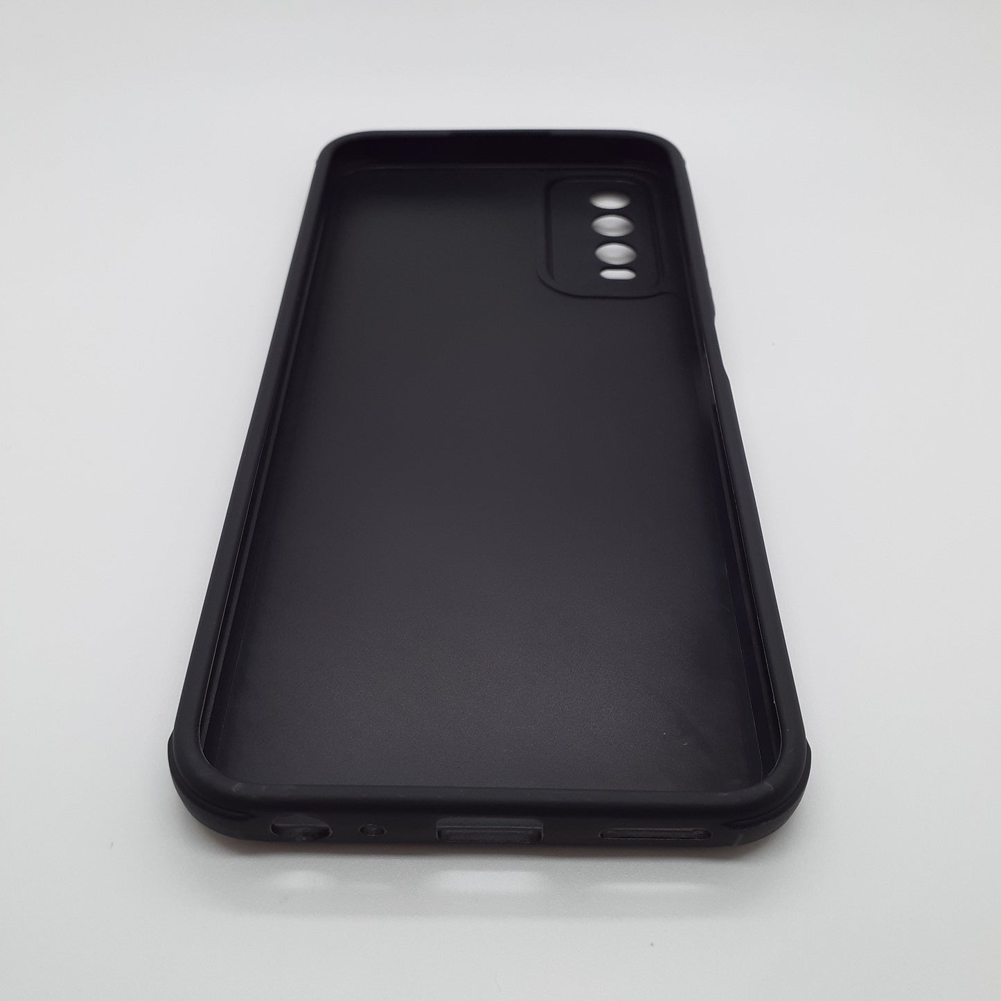 Vivo Y20 Carbon Fiber texture Hard Rubber armour back cover shock-porof case