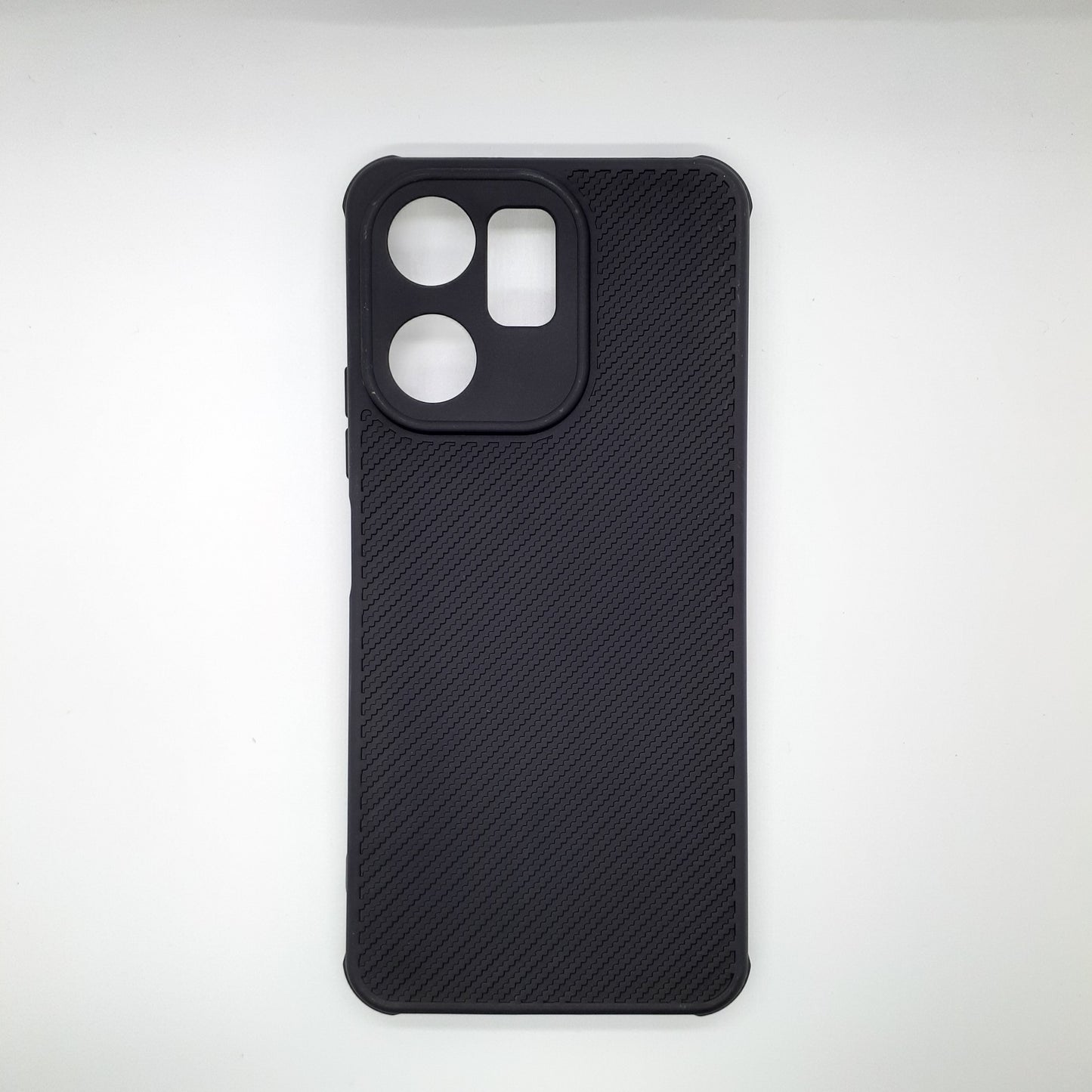 Redmi 13C Carbon Fiber texture Hard Rubber armour back cover shock-porof case