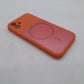 iPhone 12 Orange Back Case - Slim Fit Protective Silicone Phone Cover