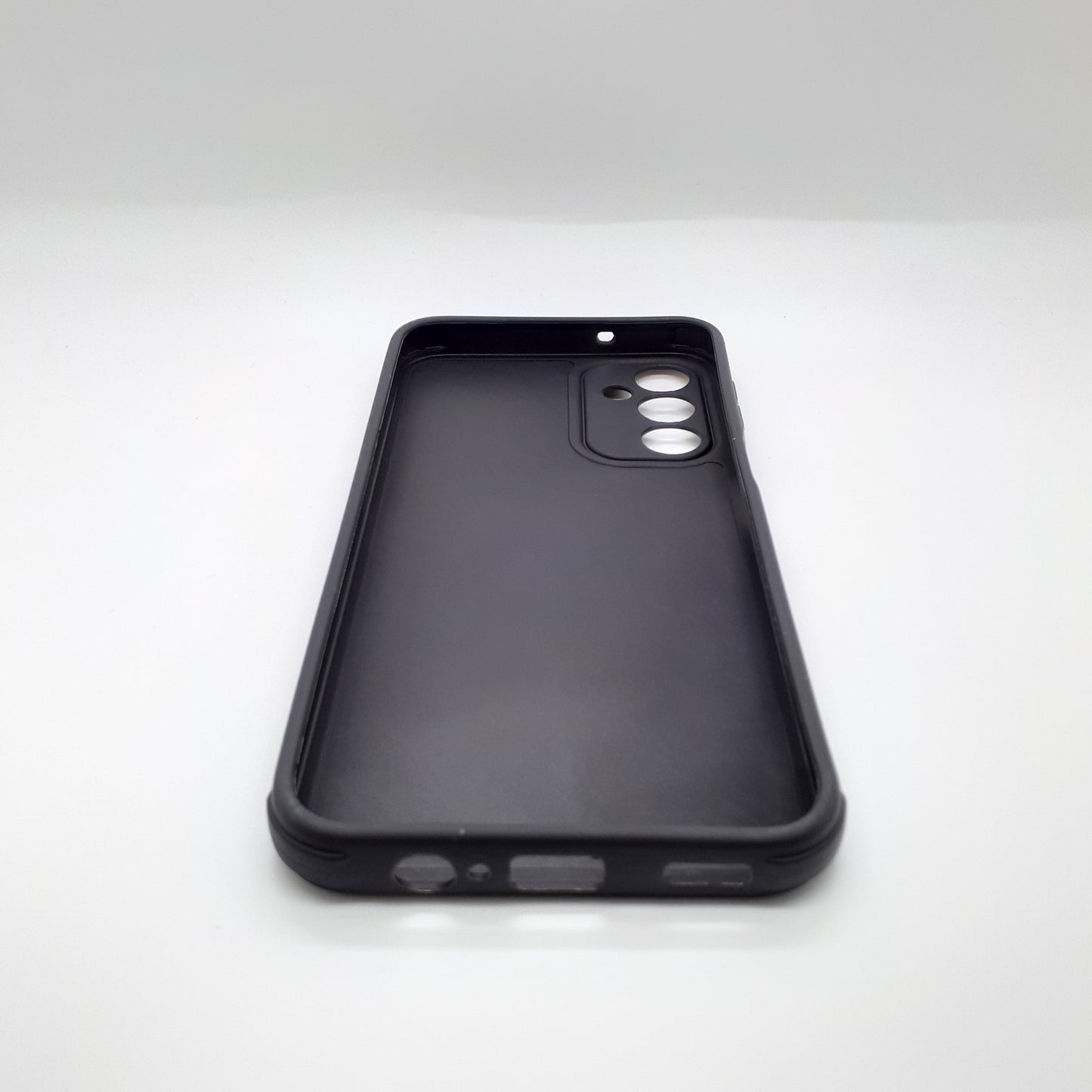 Samsung A14 Carbon Fiber texture Hard Rubber armour back cover shock-porof case