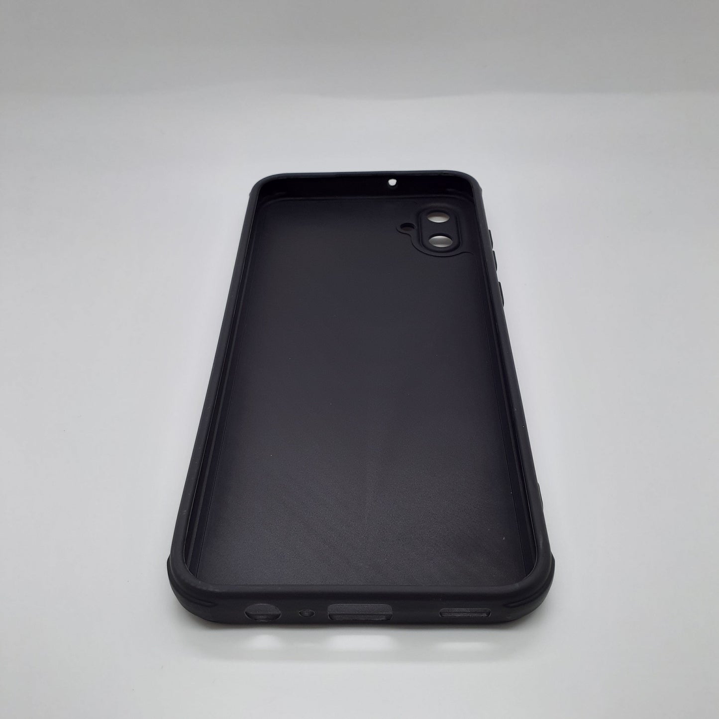 Samsung A04e Carbon Fiber texture Hard Rubber armour back cover shock-porof case