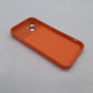 iPhone 15 Orange Back Case - Slim Fit Protective Silicone Shockproof Phone Cover