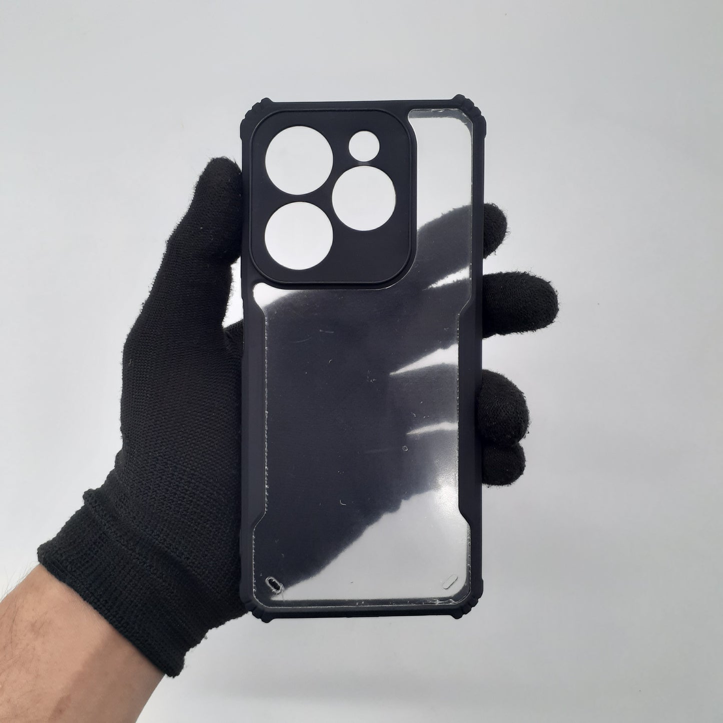 Infinix Smart 8 Plus iPAKY Hybrid Armor Case with Carbon Fiber Texture, Shockproof Edges, Enhanced Grip, and Precise Cutouts for Full Protection