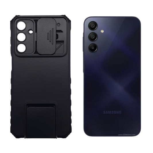 Samsung Galaxy A15 5G Heavy Duty Protective Case Camera Slide Cover Kickstand