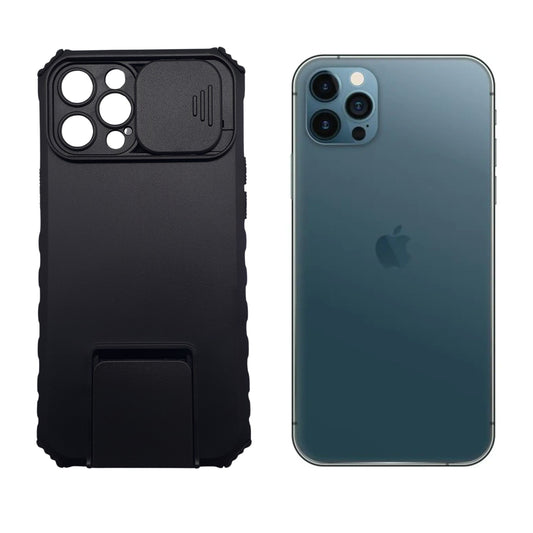 Heavy-Duty Rugged Armor iPhone 12 Pro Max Case Slide Camera Cover 360 Ring Stand Kickstand Shockproof Bumper
