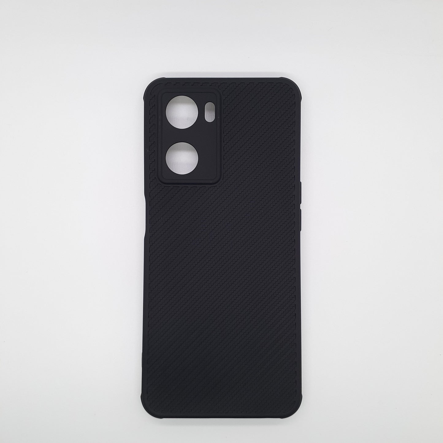 OPPO A57 2022 Carbon Fiber texture Hard Rubber armour back cover shock-porof case