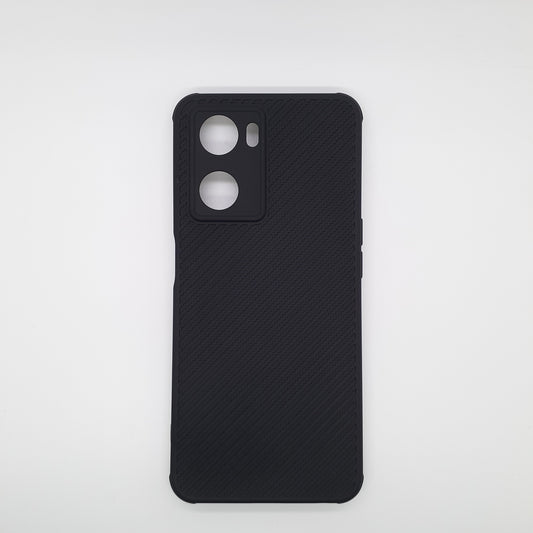 OPPO A57 2022 Carbon Fiber texture Hard Rubber armour back cover shock-porof case