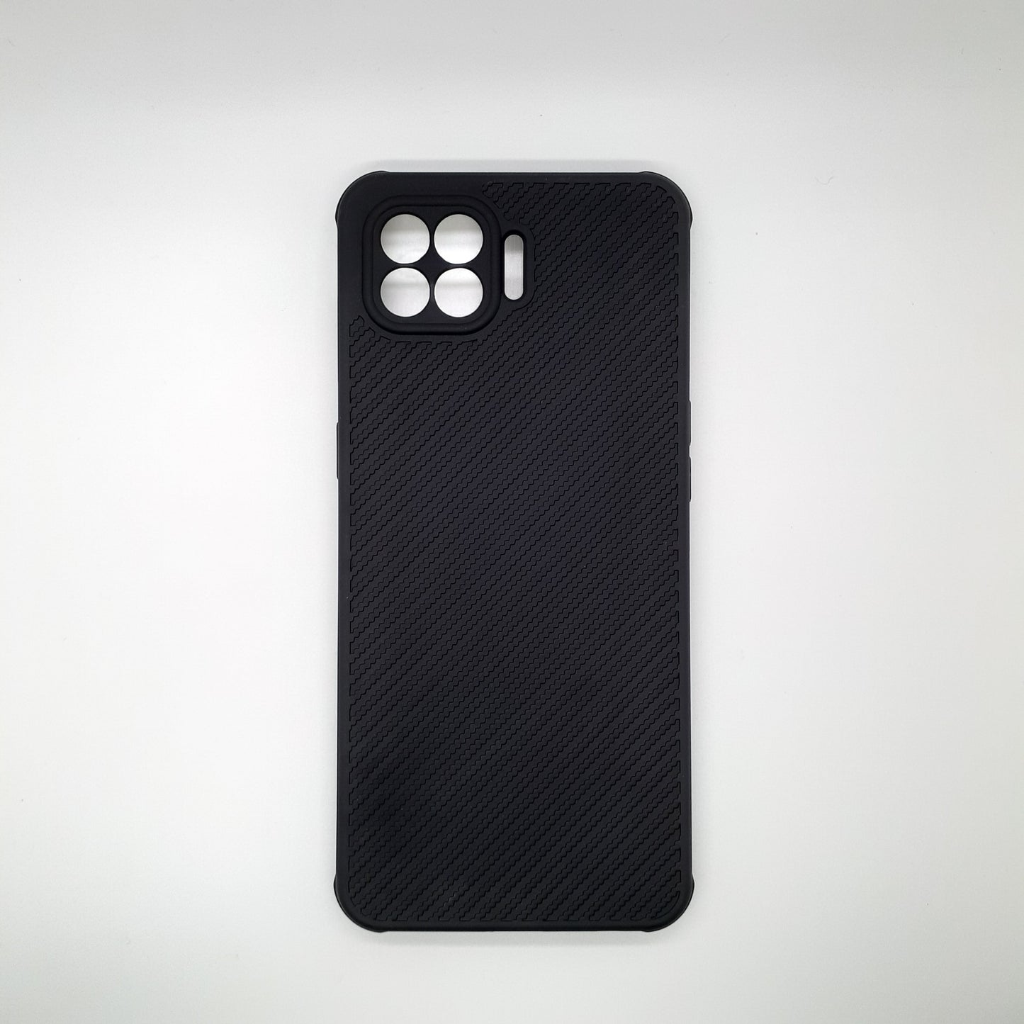OPPO F17 Pro Carbon Fiber texture Hard Rubber armour back cover shock-porof case