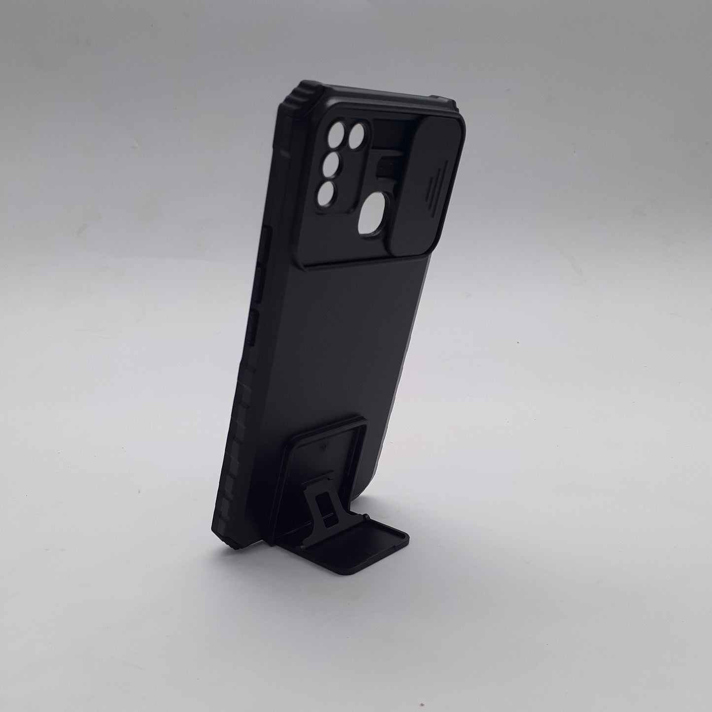 Infinix Smart 5 CamShield Armor Case Sliding Camera Cover Kickstand Heavy Duty Protection Hands Free Viewing