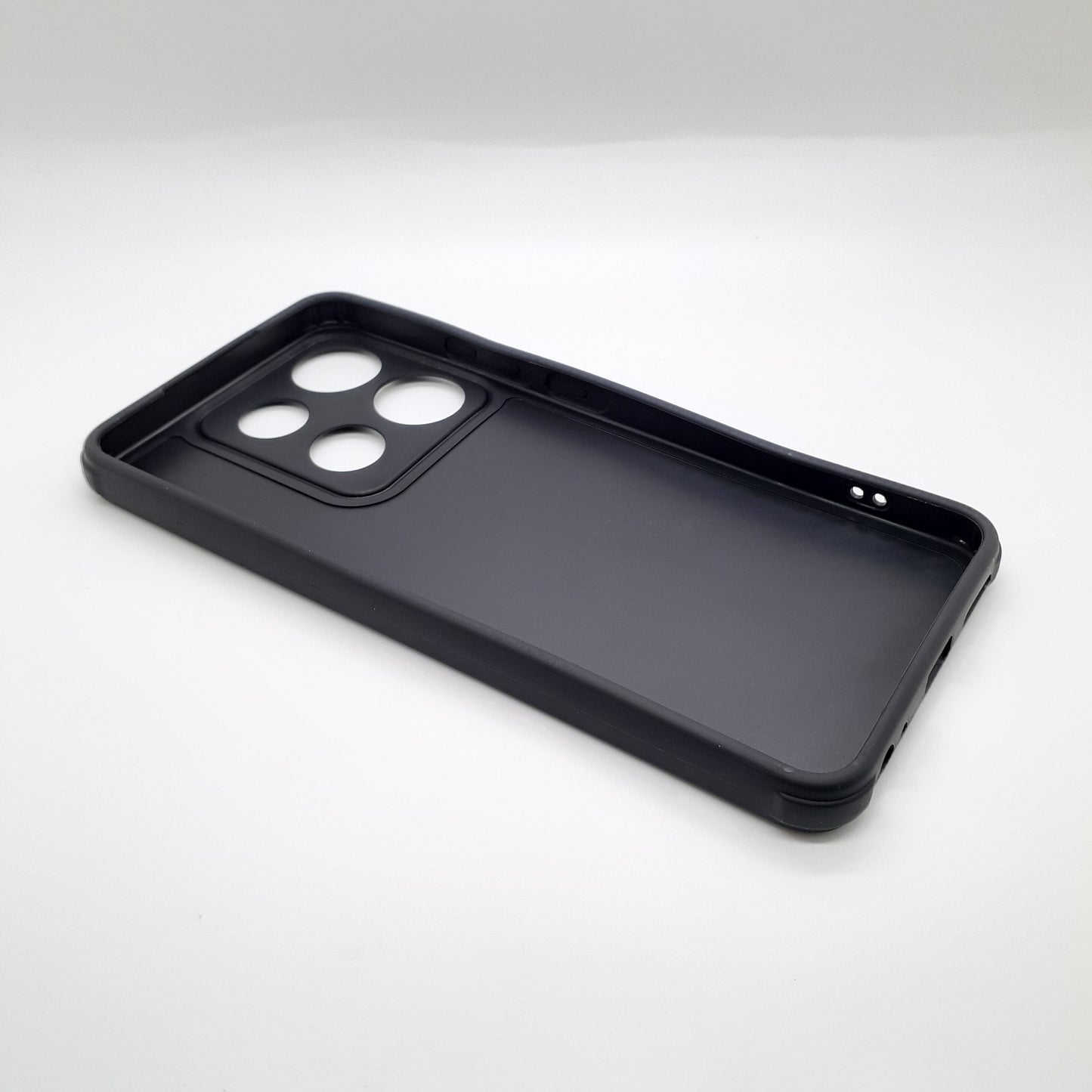 infinix Smart 7 Carbon Fiber texture Hard Rubber armour back cover shock-porof case