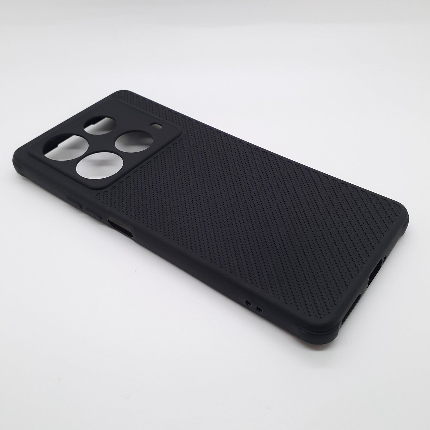 infinix Note 40 Carbon Fiber texture Hard Rubber armour back cover shock-porof case
