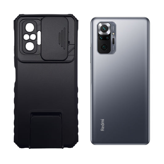 Redmi Note 10 Pro Heavy Duty Protective Case Camera Slide Cover Integrated Kickstand Shockproof Military Grade Defense