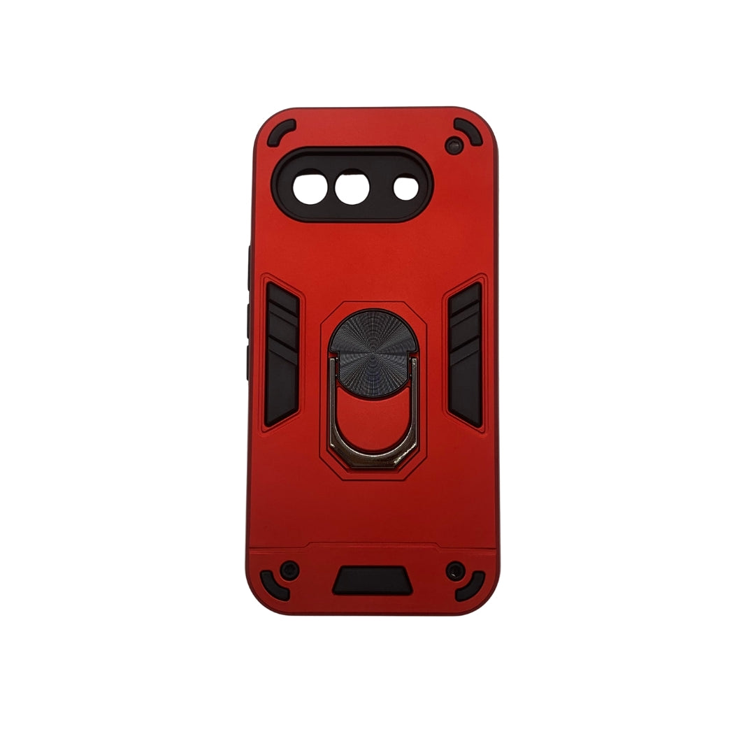 Pixel 9A Hard PC Case with Ring Holder - Shockproof Slim Cover