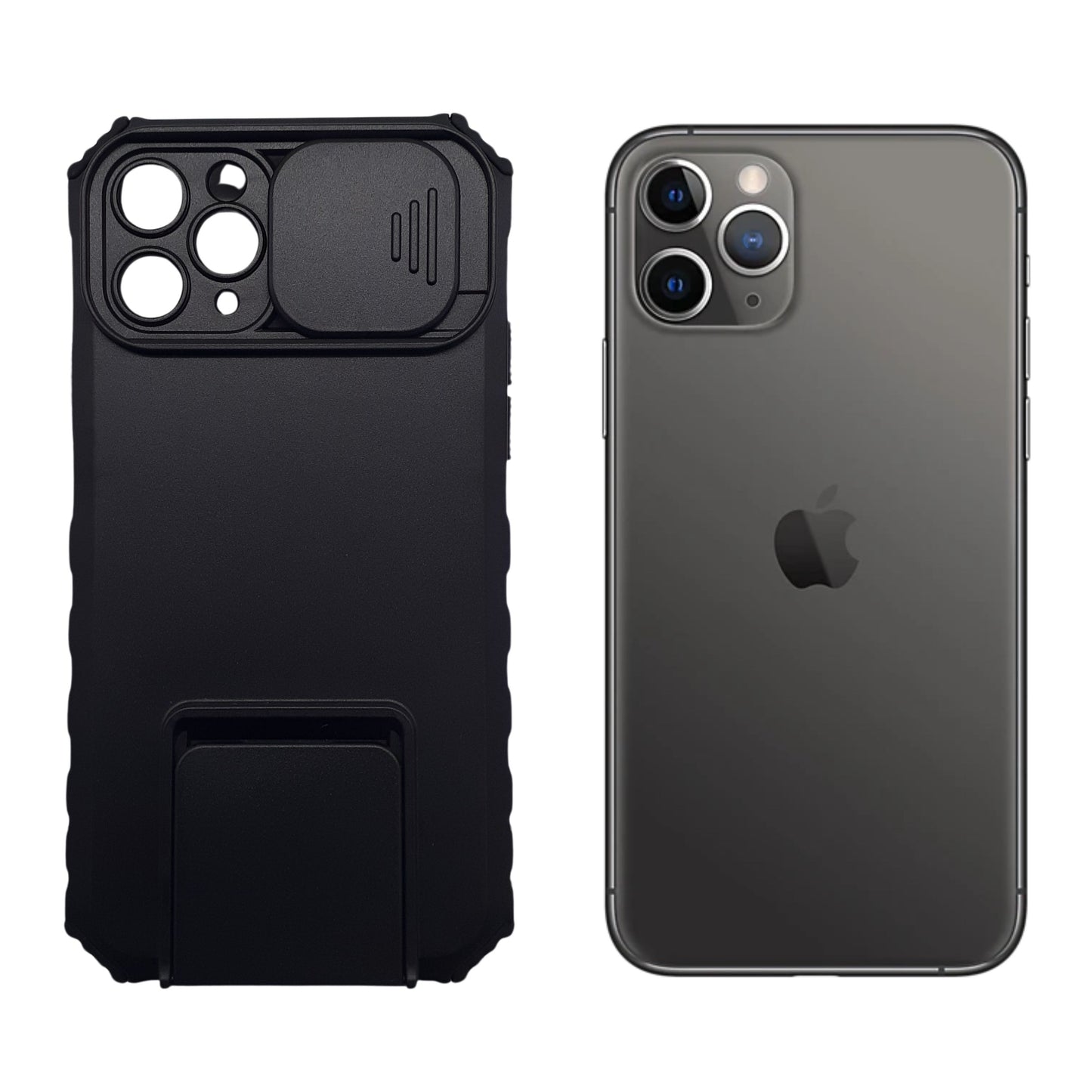 iPhone 11 Pro Heavy Duty Protective Case Sliding Camera Cover Integrated Kickstand Hands Free Viewing