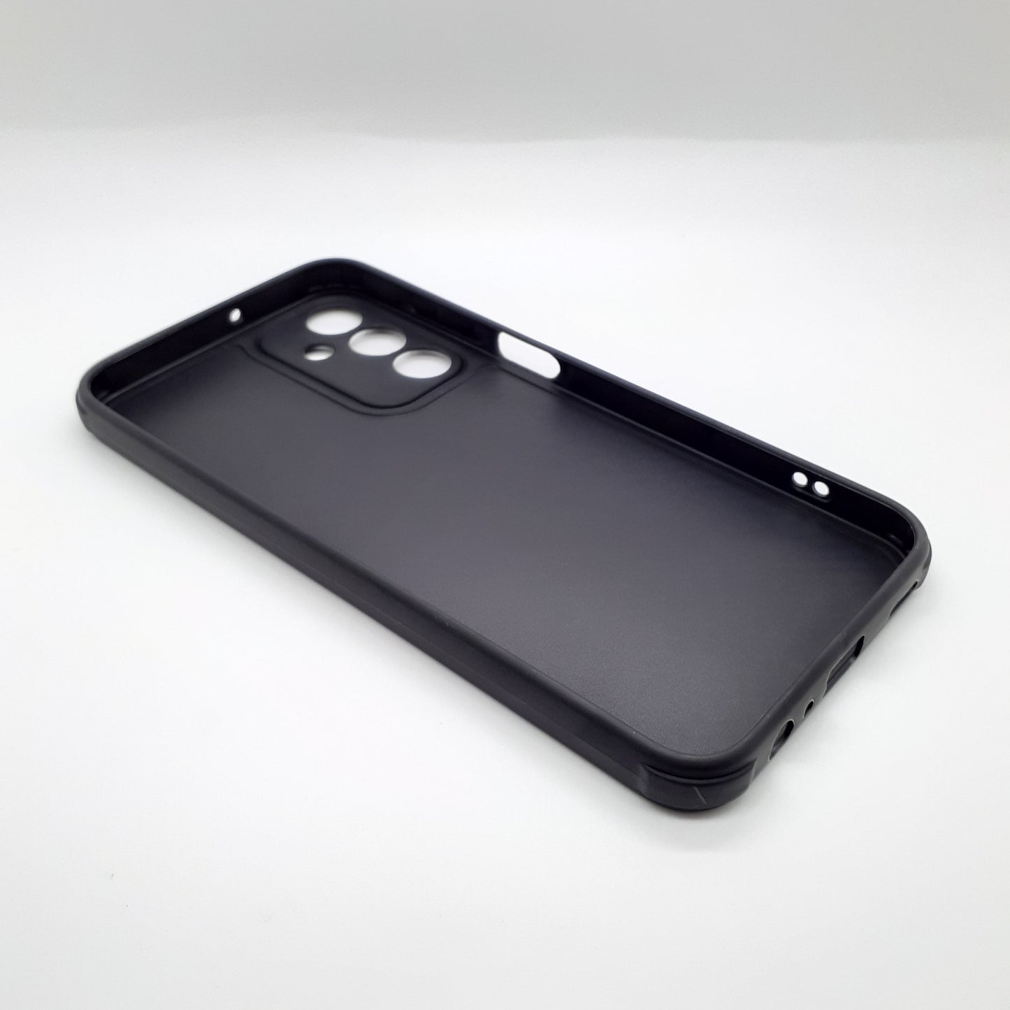 Samsung A15 Carbon Fiber texture Hard Rubber armour back cover shock-porof case