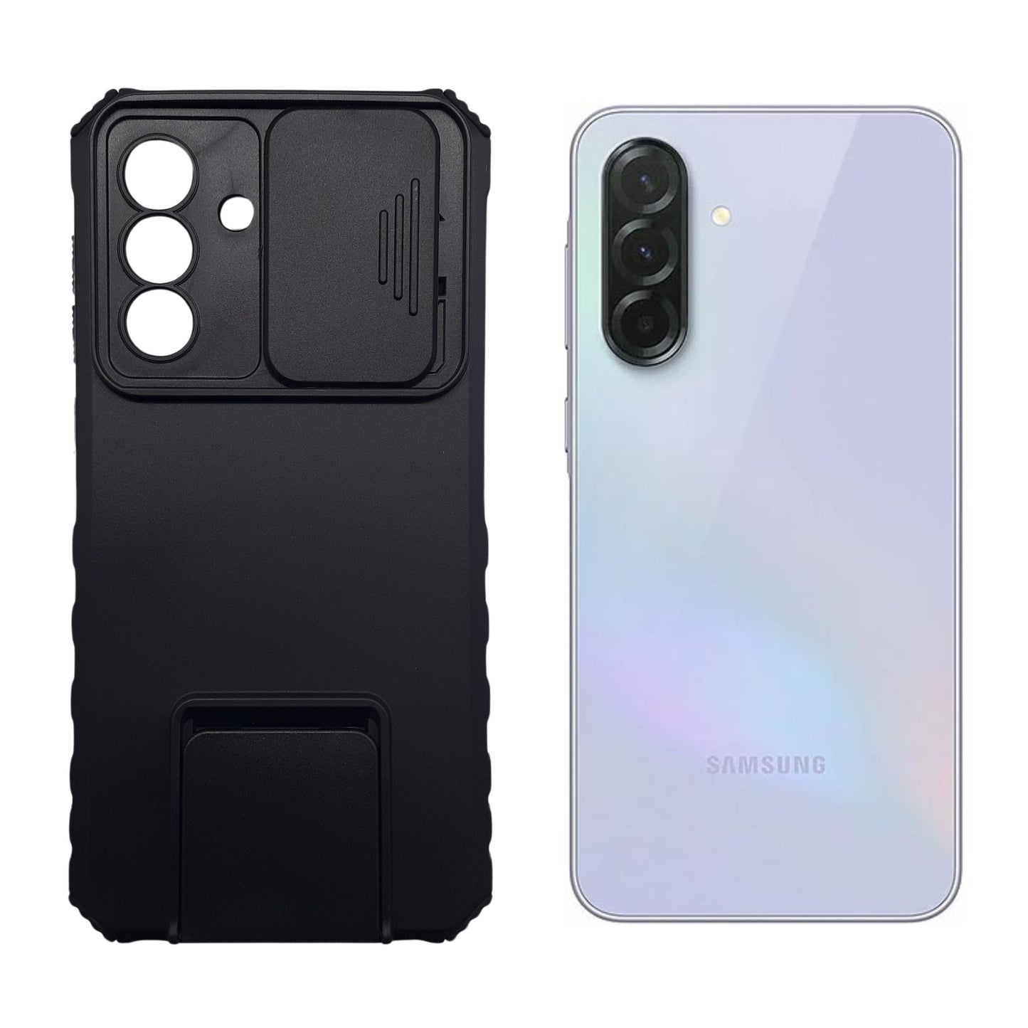Samsung Galaxy A36 5G Case Heavy Duty Shockproof Sliding Camera Cover Built in Kickstand Full Body Protective Cover