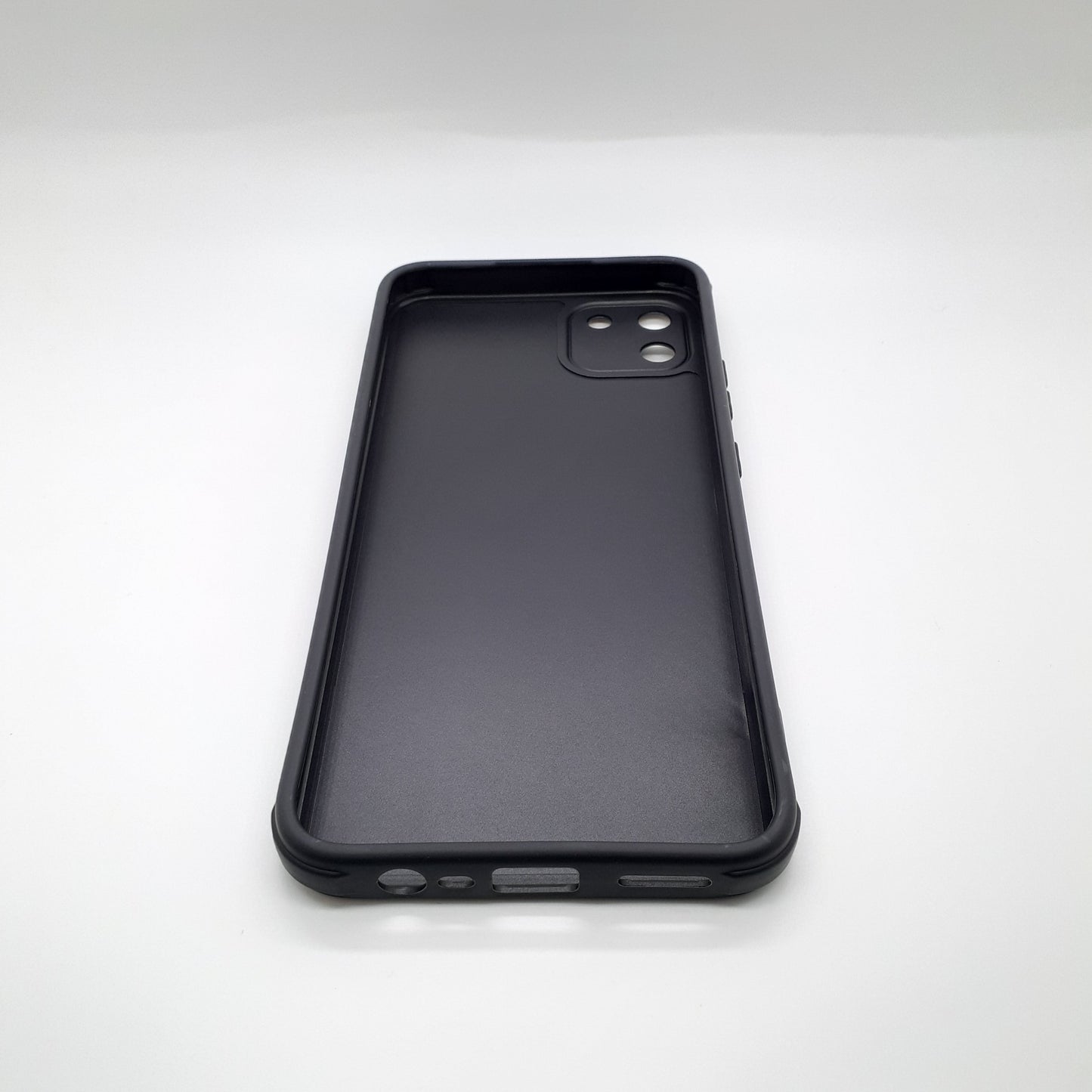 Realme C11 Carbon Fiber texture Hard Rubber armour back cover shock-porof case