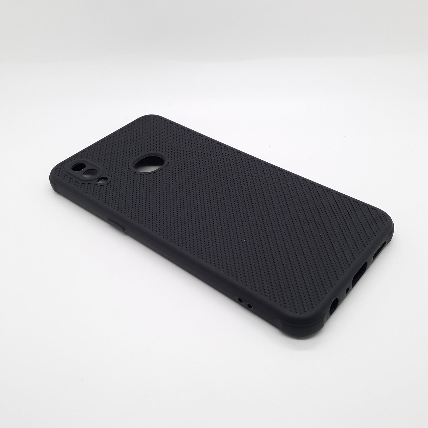 Samsung A10s Carbon Fiber texture Hard Rubber armour back cover shock-porof case