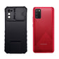 Samsung A02s Case Heavy Duty Shockproof Protective Cover Sliding Camera Lens Protector Foldable Kickstand Built in Stand