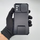 Samsung A02s Case Heavy Duty Shockproof Protective Cover Sliding Camera Lens Protector Foldable Kickstand Built in Stand