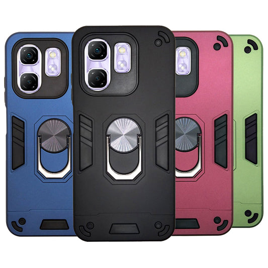 infinix Hot 50i Hard PC Case with ring holder Shockproof Slim back Cover