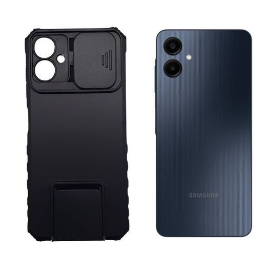 Samsung A06 Case Military Grade Shockproof Rugged Cover Slide Camera Protector 360 Rotate Ring Kickstand Magnetic Car Mount Galaxy A06