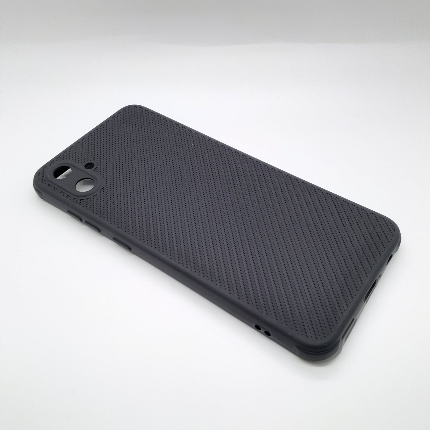 Samsung A05 Carbon Fiber texture Hard Rubber armour back cover shock-porof case
