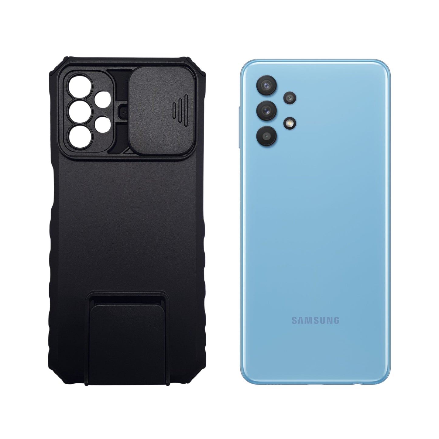 Samsung A32 5G Case Heavy Duty Shockproof with Camera Cover Kickstand Hands Free Viewing