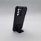 Samsung S21 FE Phone Case Heavy Duty Shockproof Slide Camera Lens Protector Built in Kickstand Ring Holder Black